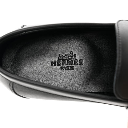 Hermes Calfskin Destin Loafers 36 Black 7 of 9