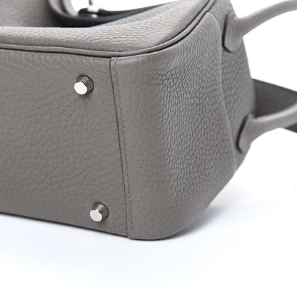 Hermes Taurillon Clemence Mini Lindy 20 Etain 9 of 10