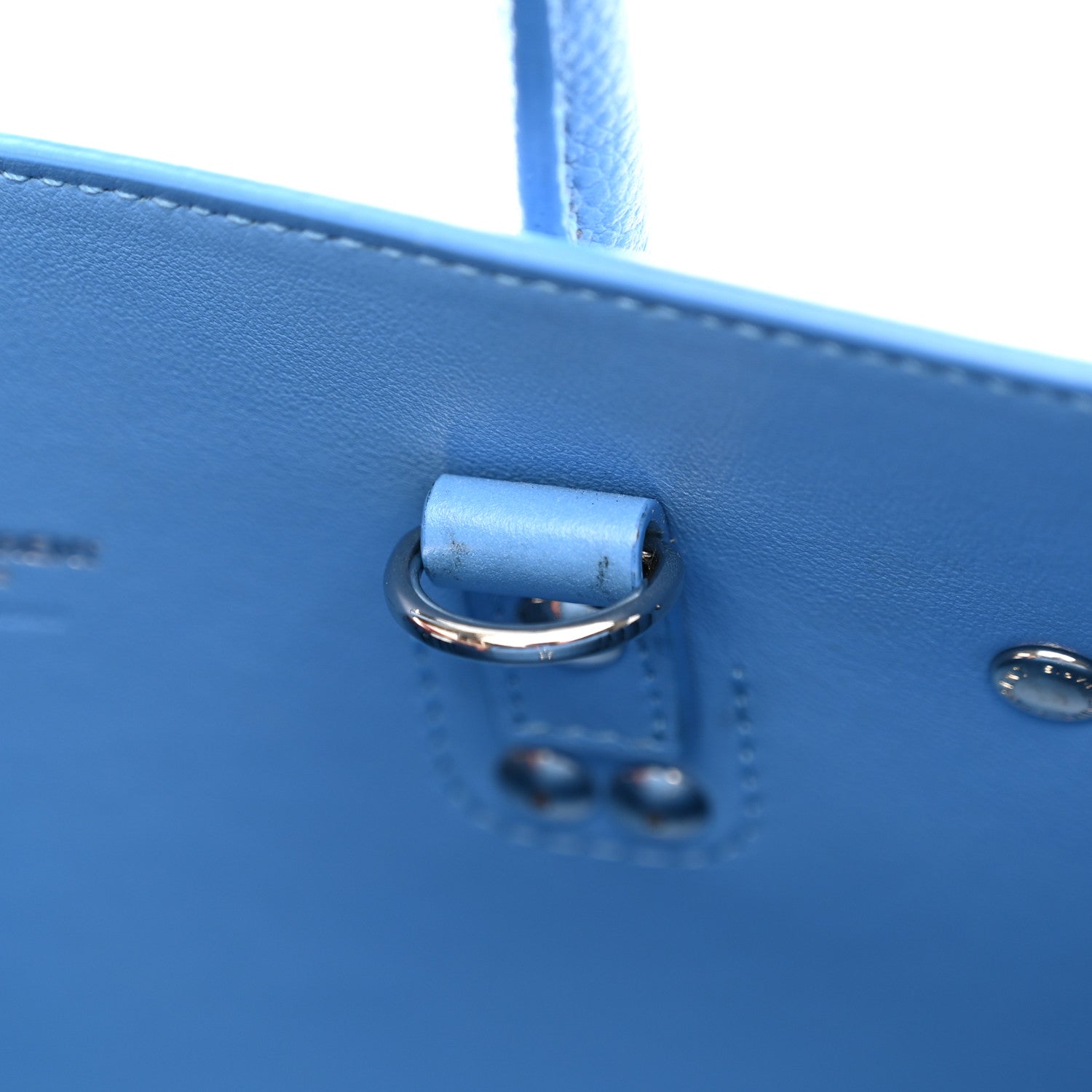 Saint Laurent Grained Calfskin Baby Sac De Jour Blue Clair 12 of 16