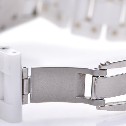 Chanel Stainless Steel Ceramic Diamond 38mm J12 Automatic Watch White 8 of 9