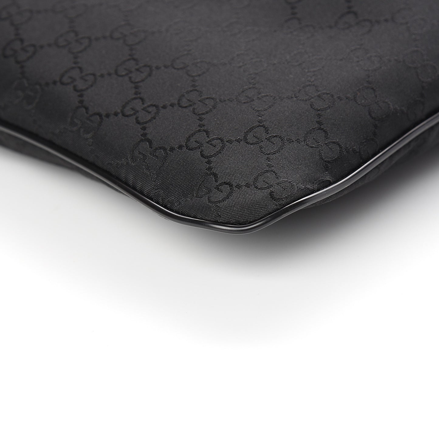 Nylon Monogram Small Flat Messenger Bag Black