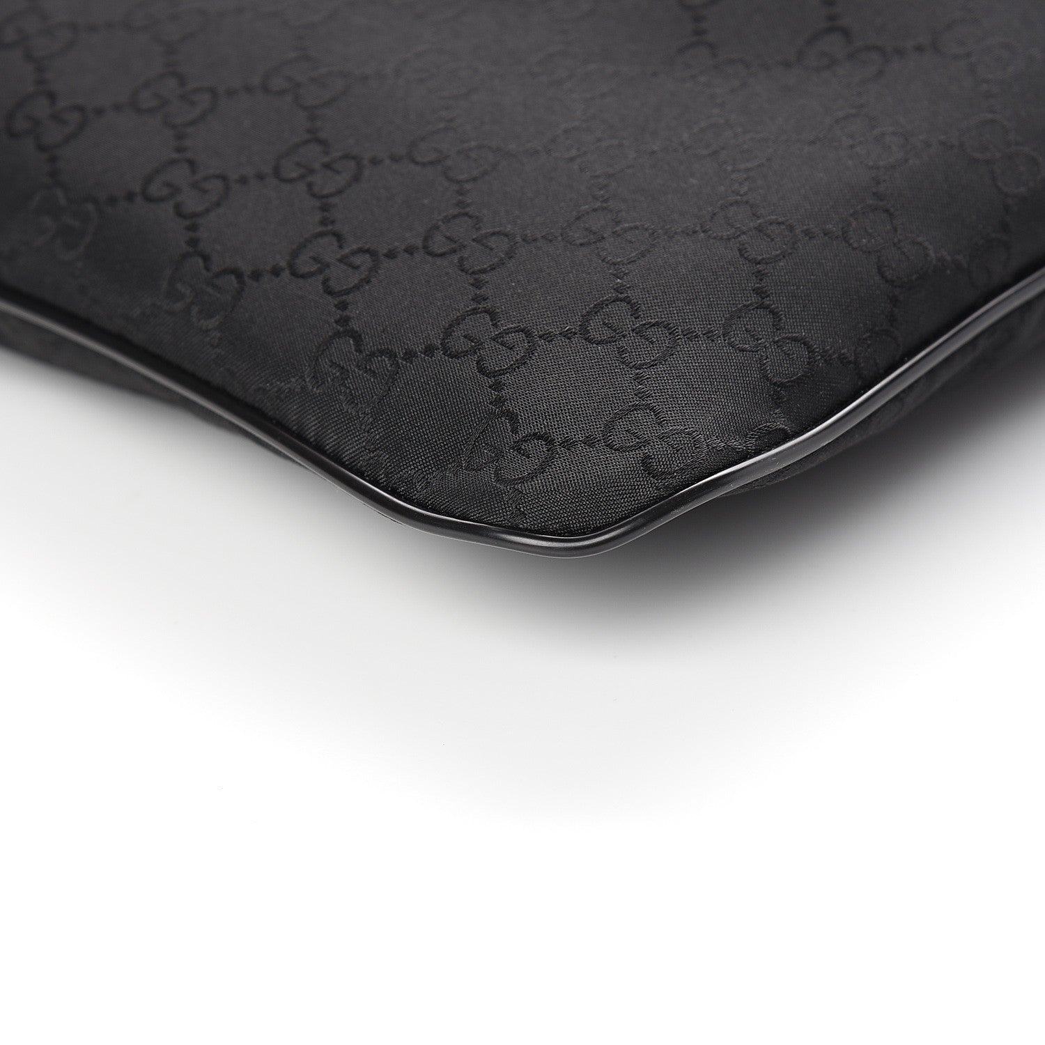 Gucci Nylon Monogram Small Flat Messenger Bag Black 8 of 9