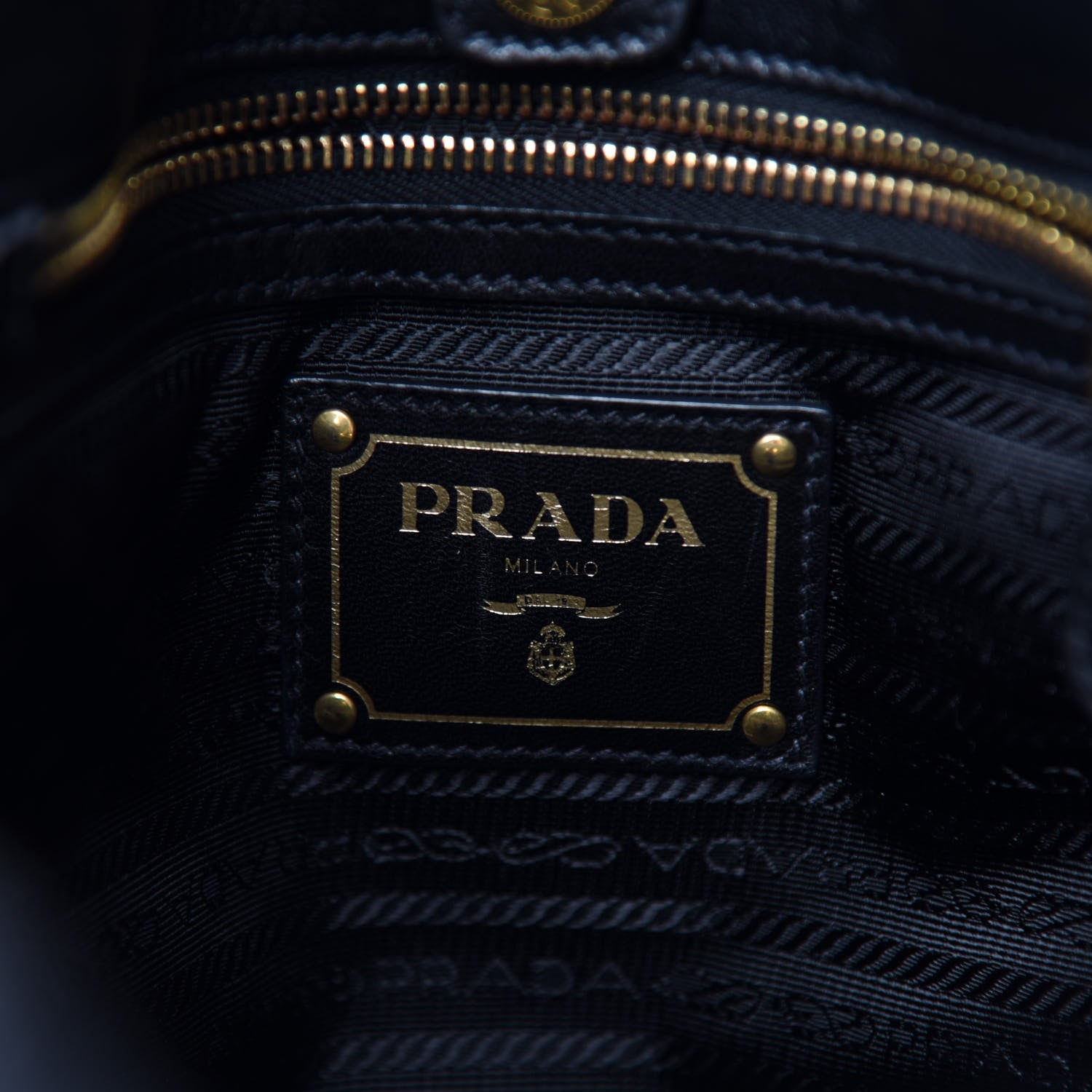 Prada Tessuto Nylon Jacquard Logo Tote Black 8 of 11