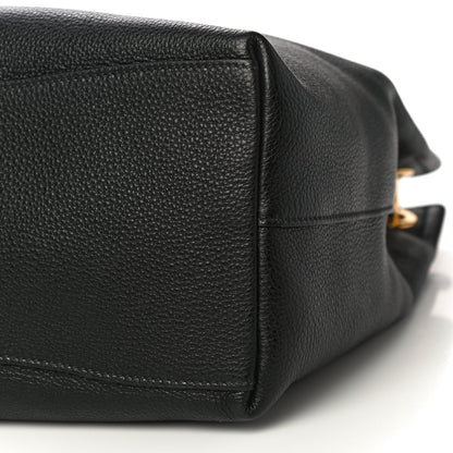 Prada Vitello Phenix Embossed Logo Hobo Black 9 of 9