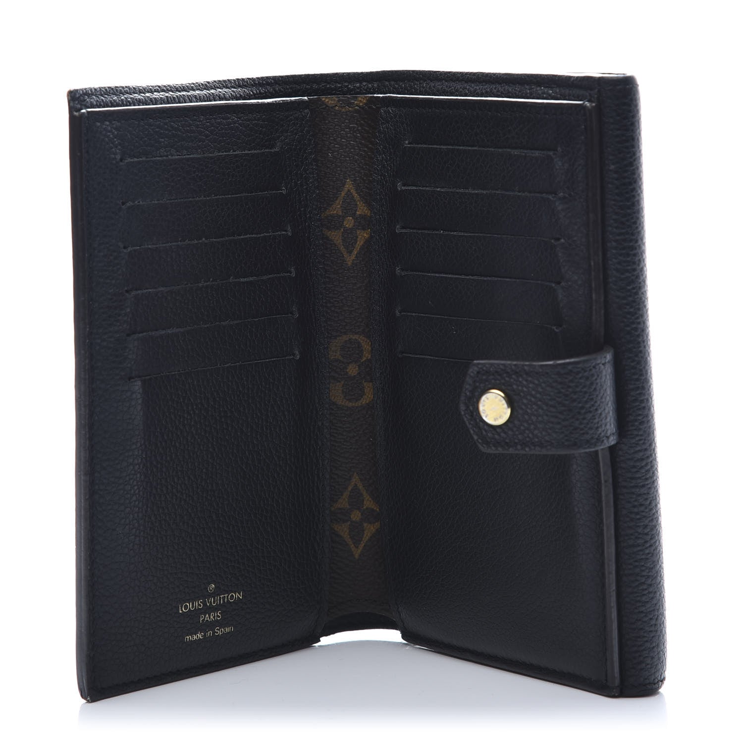 Louis Vuitton Monogram Pallas Compact Wallet Black 5 of 11