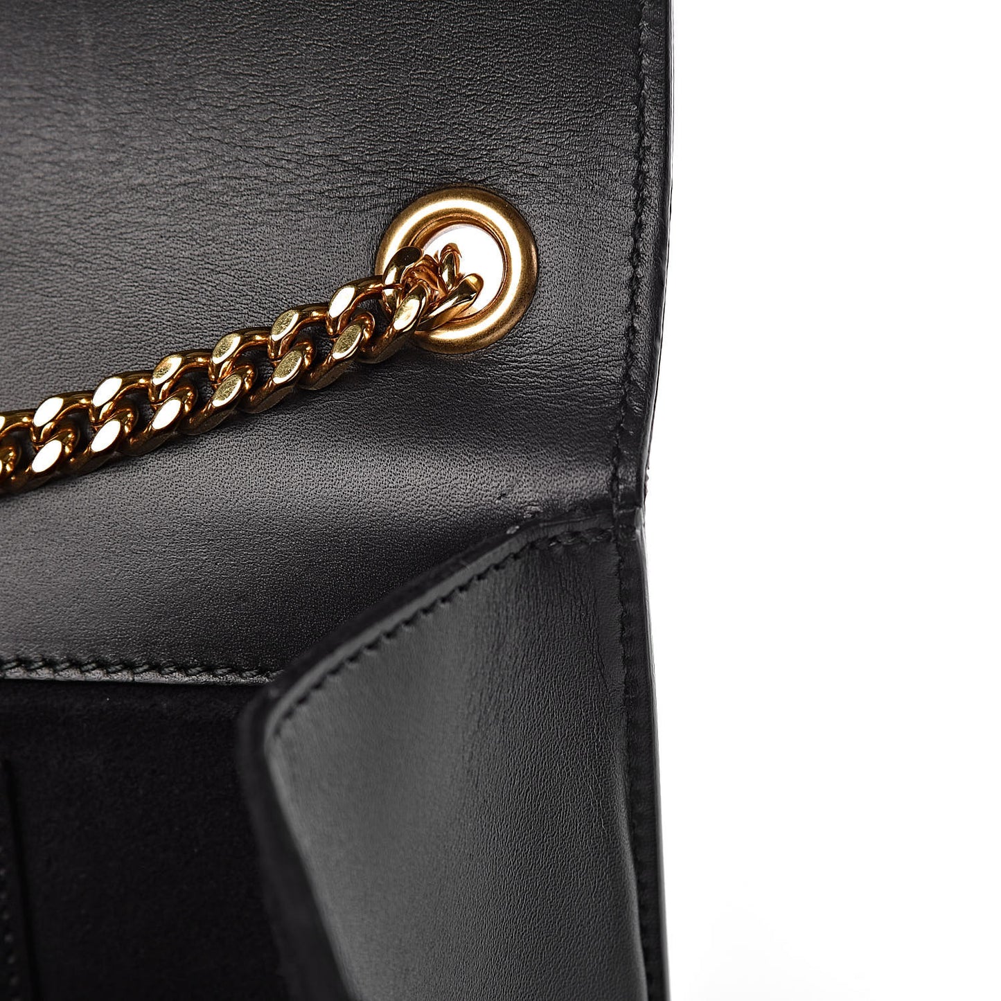 Smooth Calfskin Medium Classic Monogram Kate Tassel Satchel Black