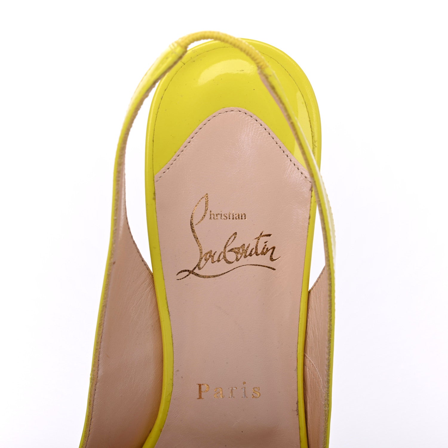 Christian Louboutin Patent No Prive 100 Pumps 38 Lemon 7 of 9