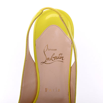 Christian Louboutin Patent No Prive 100 Pumps 38 Lemon 7 of 9