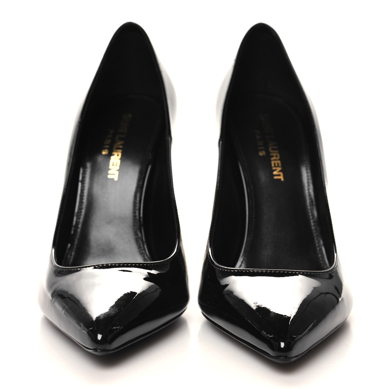 Saint Laurent Patent Opyum 110 Pumps 36 Black Gold 2 of 8