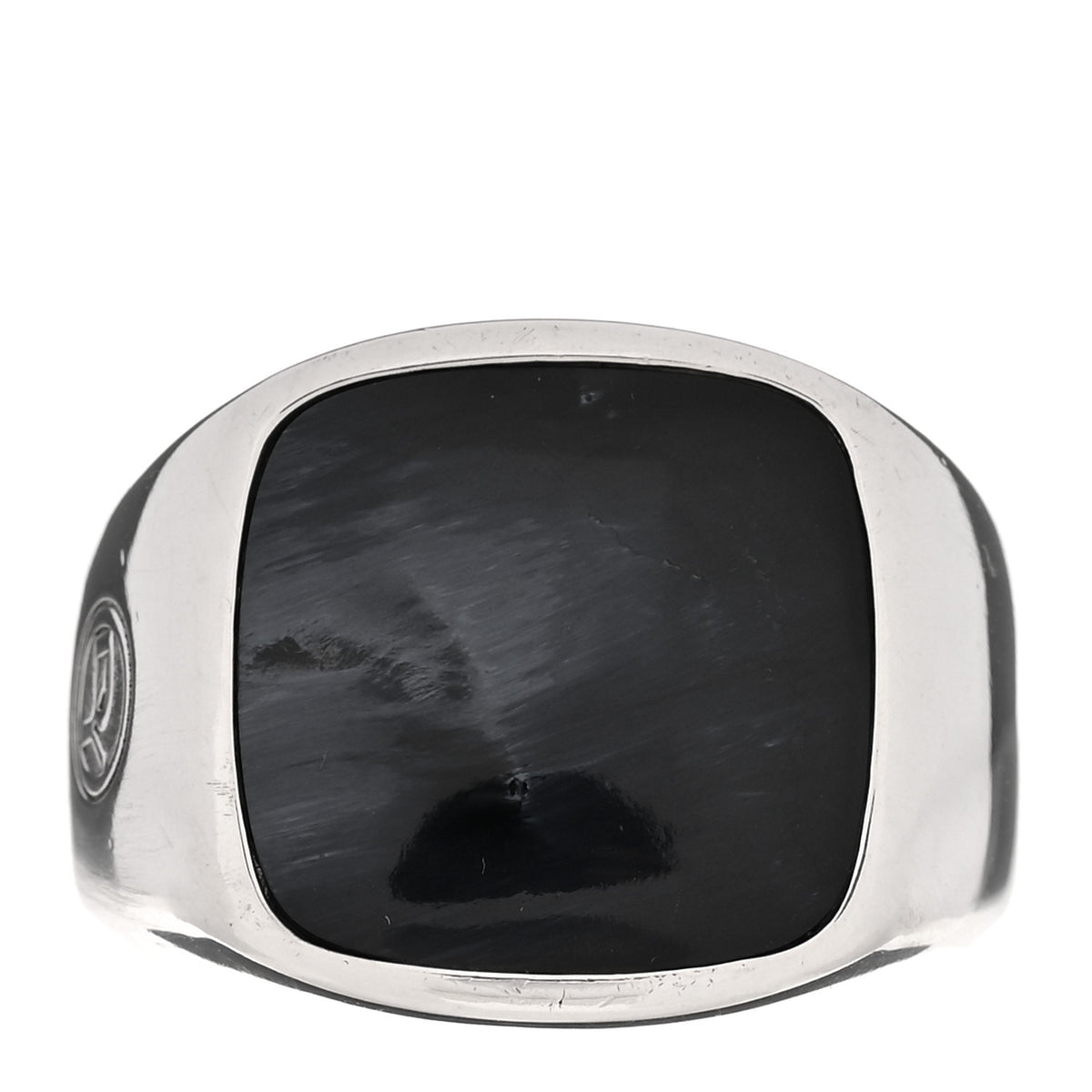 David Yurman Sterling Silver Pietersite Mens Cable Signet Ring 65 11.25 1 of 5