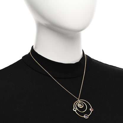 Marco Bicego 18K Yellow Gold Amethyst Citrine Rubellite Blue Topaz Jaipur Circle Pendant Necklace 2 of 4