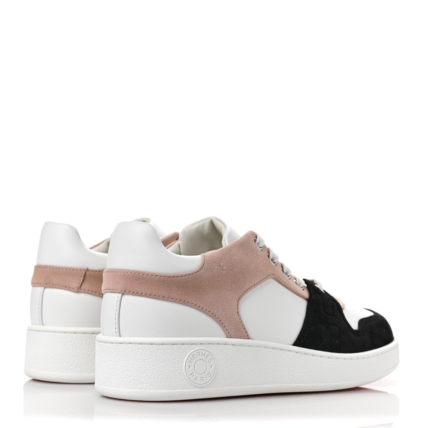 Hermes Suede Goatskin Calfskin Free Sneakers 37 Multicolor Rose Opaline 4 of 8