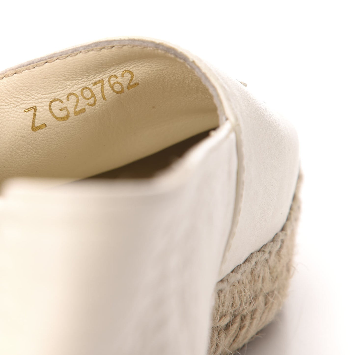 Lambskin CC Espadrilles 36 White