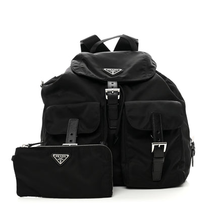 Prada Nylon Vela Medium Backpack Black 1 of 9
