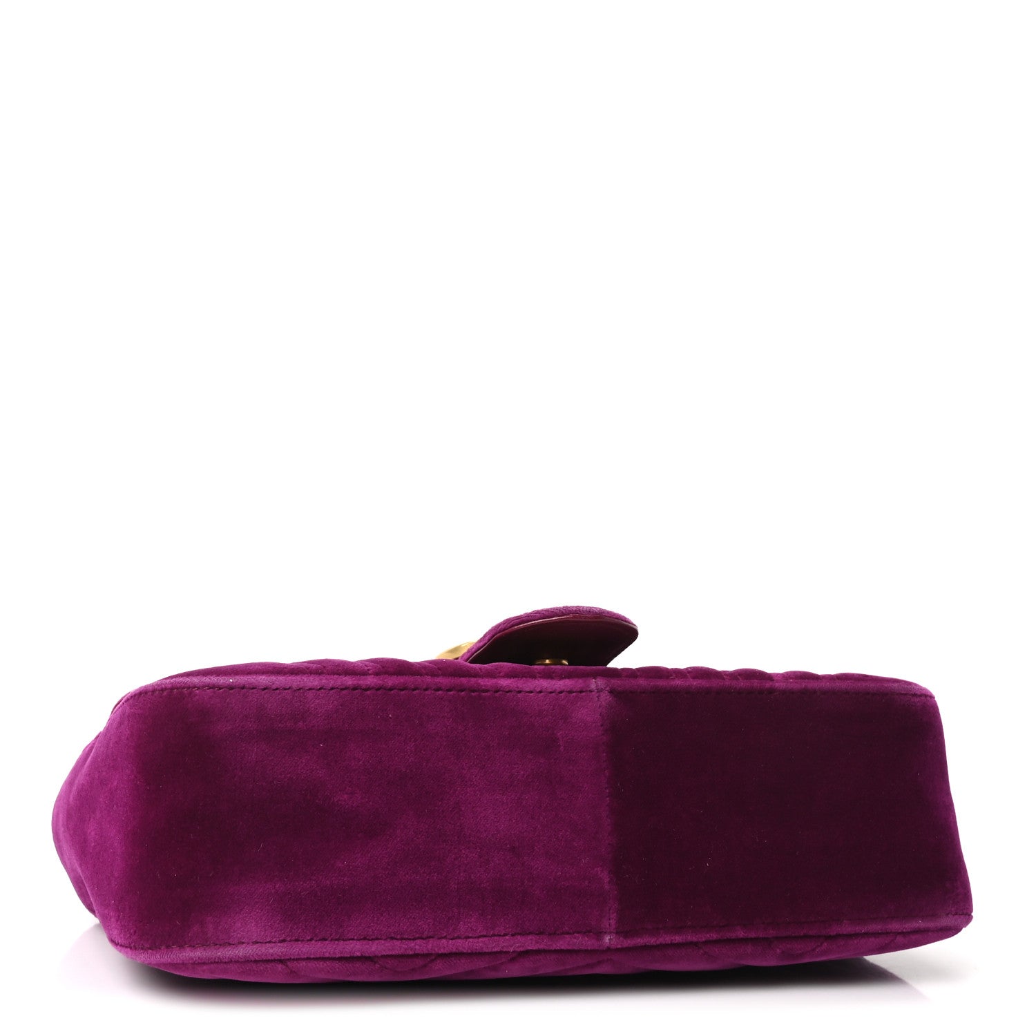 Gucci Velvet Matelasse Small GG Marmont Shoulder Bag Fuchsia Violet Cyclamen 4 of 10