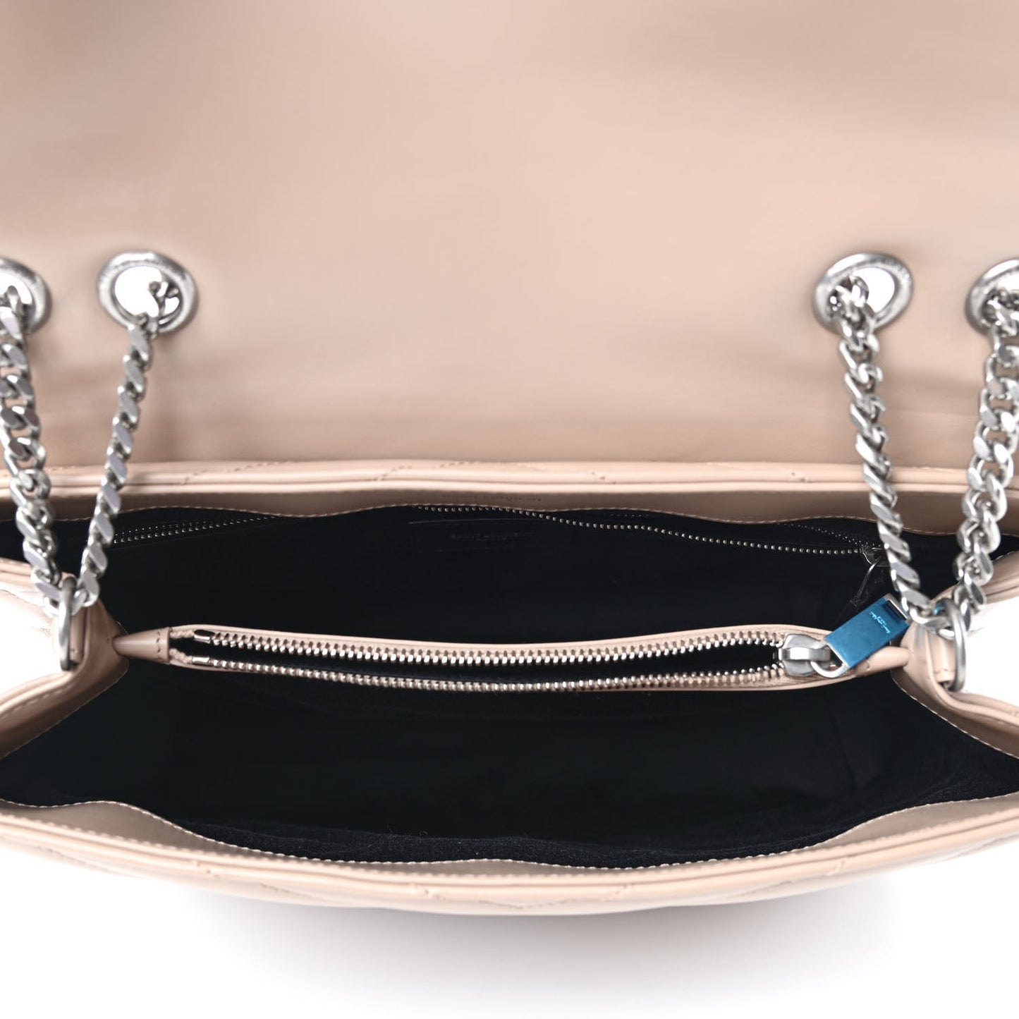 Calfskin Y Quilted Monogram Medium Loulou Chain Satchel Dark Beige