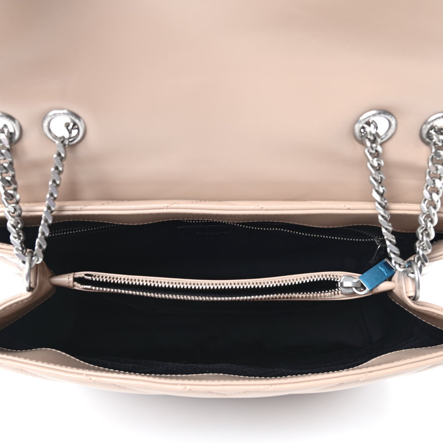 Saint Laurent Calfskin Y Quilted Monogram Medium Loulou Chain Satchel Dark Beige 4 of 4
