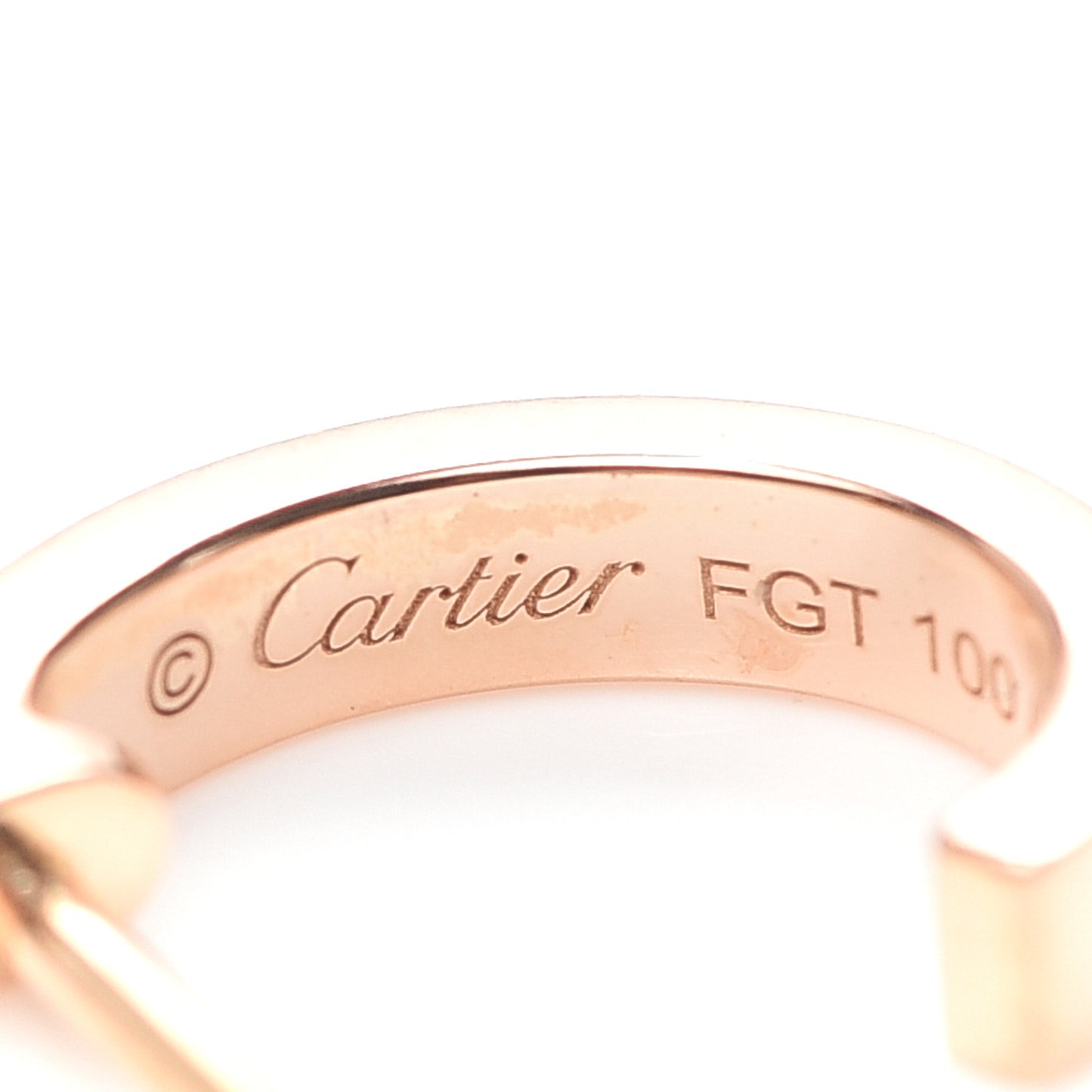 18K Pink Gold Small LOVE Hoop Earrings