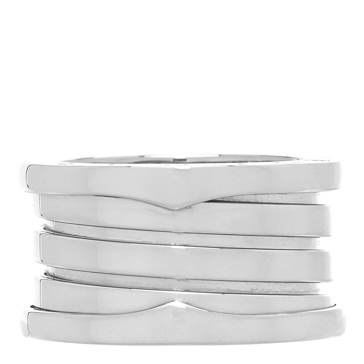 Bulgari 18K White Gold B.Zero1 Four-Band Ring 50 5.25 3 of 5