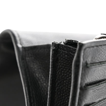 Chanel Caviar Sevruga French Long Wallet Black 11 of 15