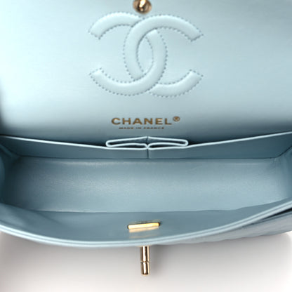 Chanel Caviar Quilted Small Double Flap Light Blue 5 of 10