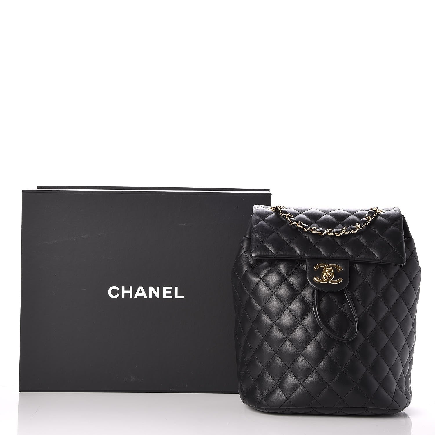 Chanel Calfskin Quilted Small Urban Spirit Backpack Black 9 of 9