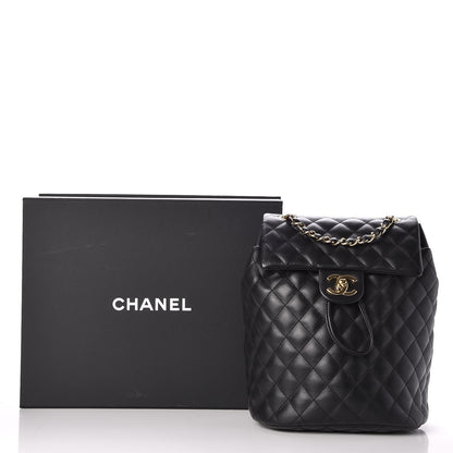 Chanel Calfskin Quilted Small Urban Spirit Backpack Black 9 of 9