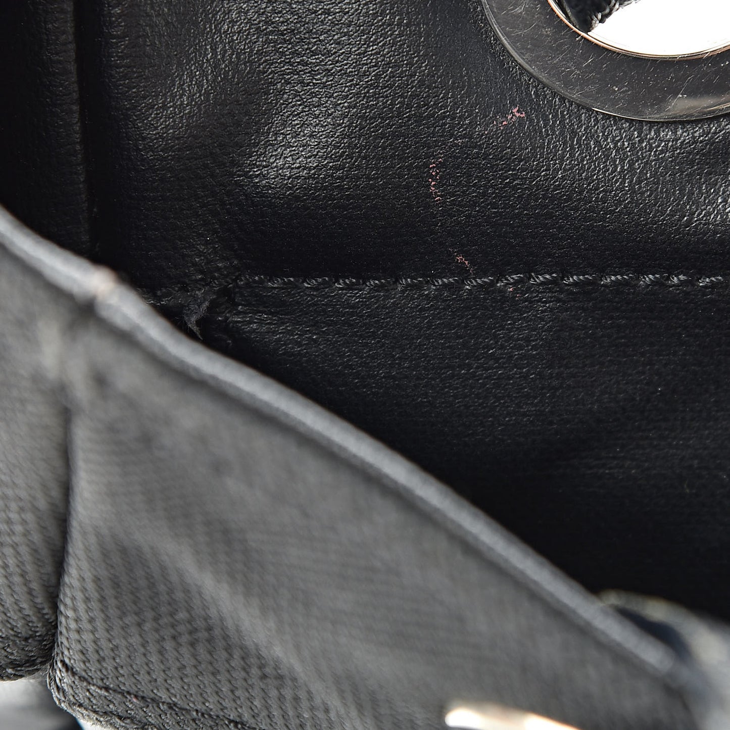 Coated Canvas Quilted Small Paris Biarritz Tote Black