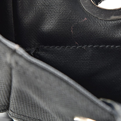 Chanel Coated Canvas Quilted Small Paris Biarritz Tote Black 14 of 22