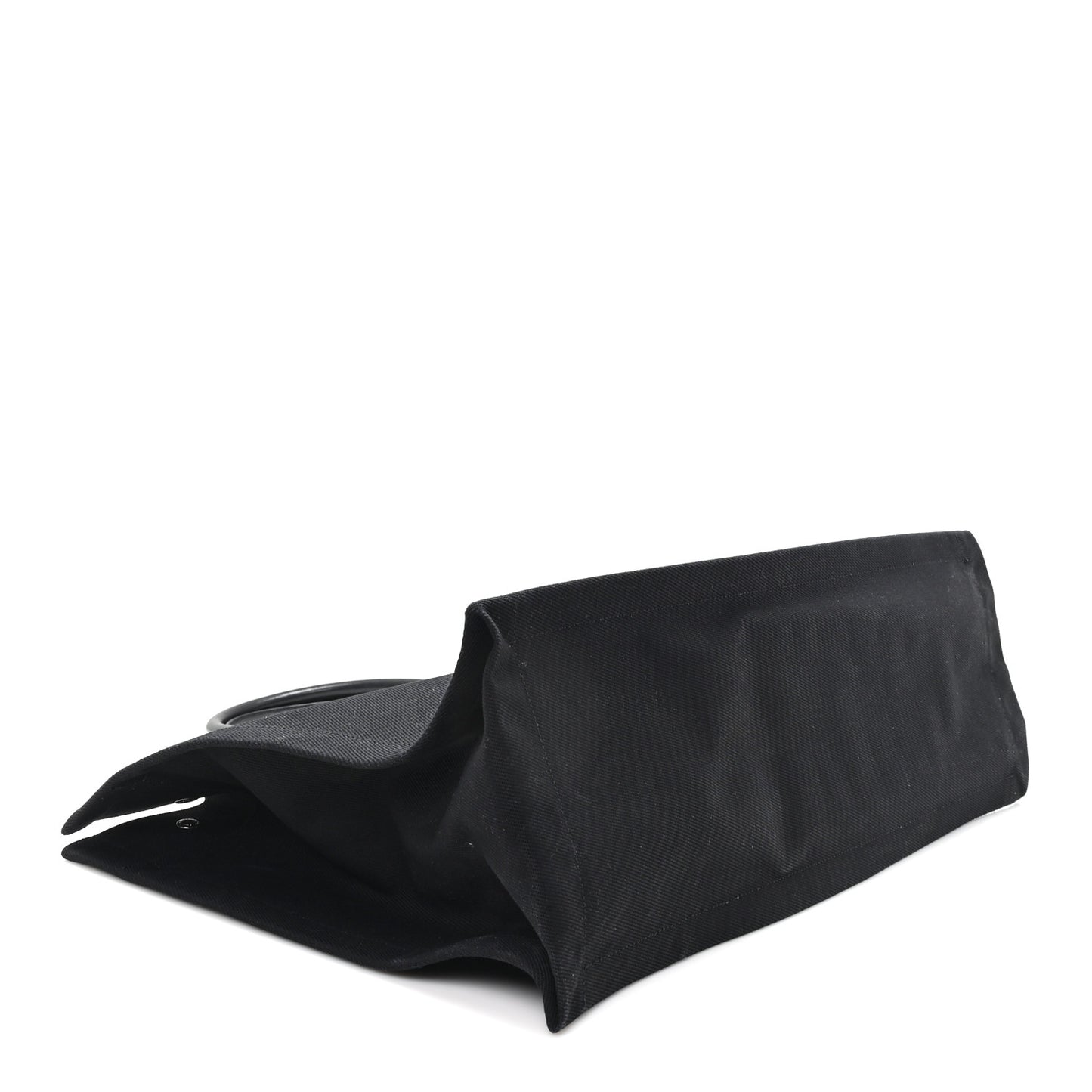 Linen Calfskin Rive Gauche Tote Black