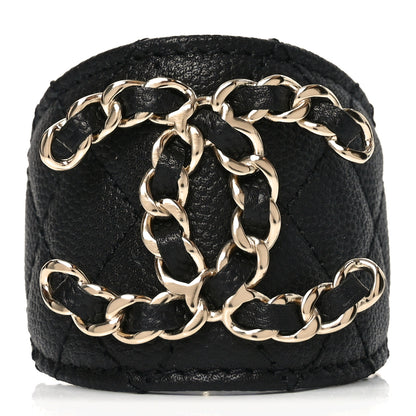 Chanel Caviar Quilted Chain CC Bracelet Black M 1 of 6