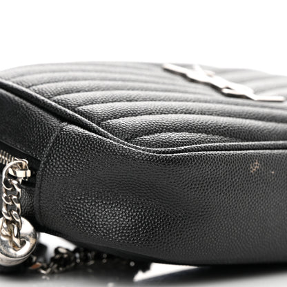 Saint Laurent Grain De Poudre Matelasse Monogram Mini Lou Camera Bag Black 8 of 13