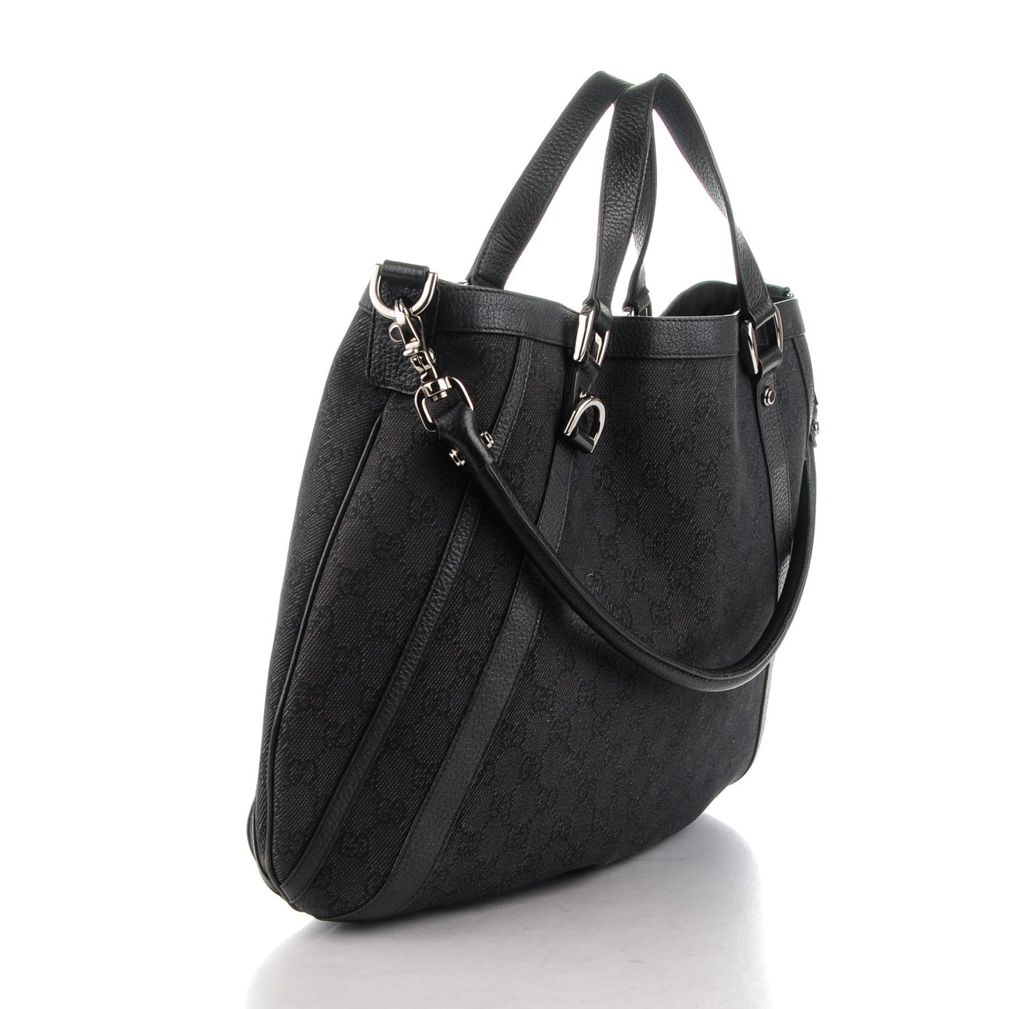 Monogram Medium Abbey Convertible Tote Black