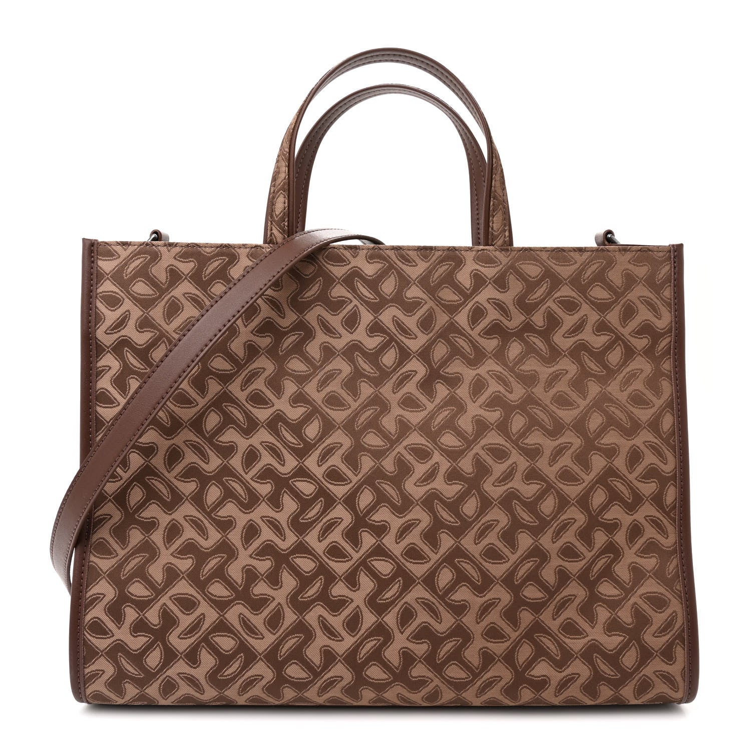 Telfar Monogram Jacquard Medium Shopping Bag Tan 1 of 10
