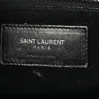 Saint Laurent Calfskin Crocodile Embossed Small Sac de Jour Black 6 of 10