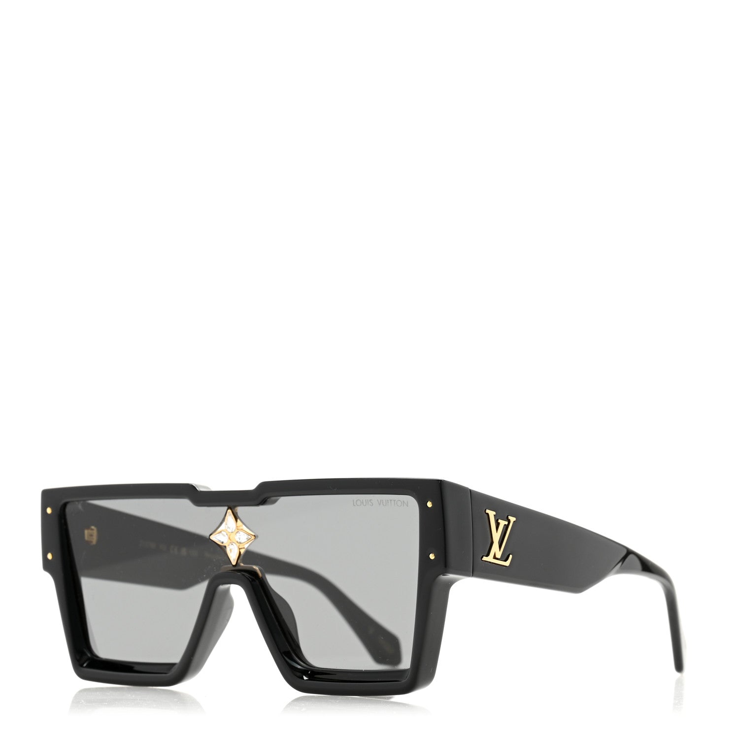 Louis Vuitton Acetate Swarovski Crystal Cyclone Sunglasses Z1578E Black 1 of 9