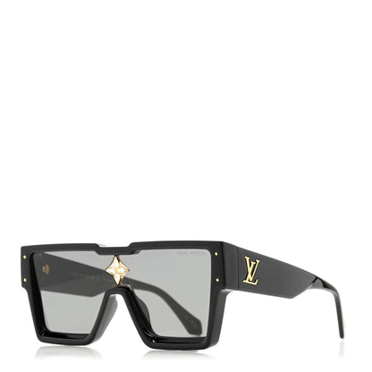 Louis Vuitton Acetate Swarovski Crystal Cyclone Sunglasses Z1578E Black 1 of 9