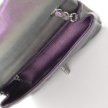 Chanel Metallic Lambskin Quilted Mini Rectangular Flap Purple 6 of 12