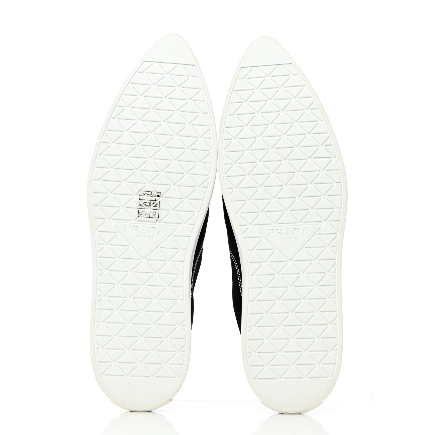 Prada Nylon Gabardine Point-Toe Sneaker Mules 40 Black 9 of 18