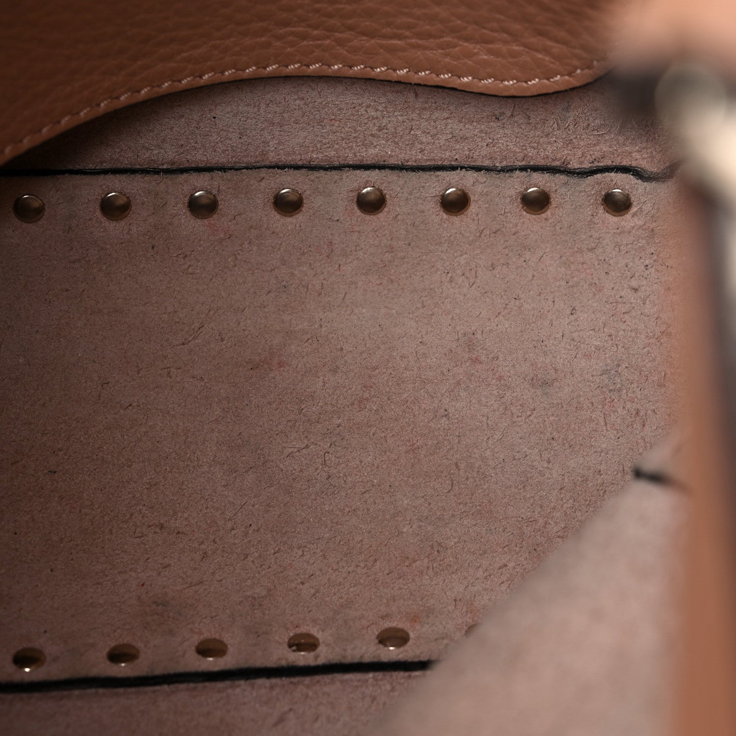 Valentino Garavani Pebbled Calfskin Small Rockstud Flip-Lock Messenger Bag Soft Noisette 12 of 23