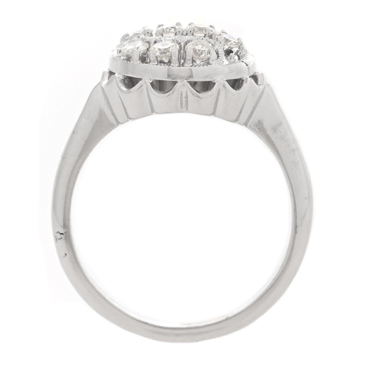 Parker & West by FASHIONPHILE 14K White Gold Diamond .40ctw Round Cocktail Ring 53 6.5 5 of 8