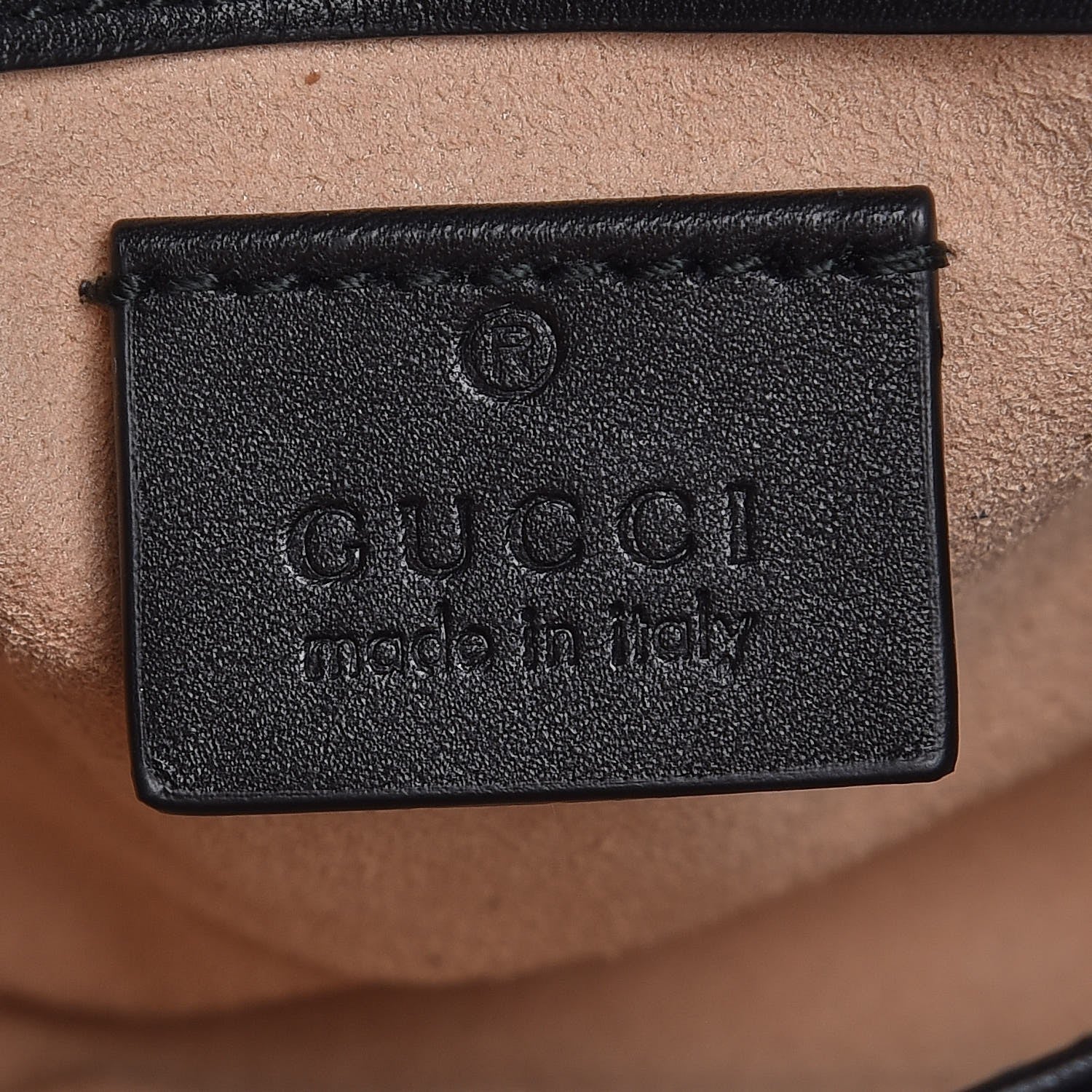 Gucci Calfskin Matelasse Super Mini GG Marmont Shoulder Bag Black 6 of 9