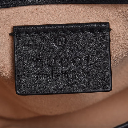 Gucci Calfskin Matelasse Super Mini GG Marmont Shoulder Bag Black 6 of 9
