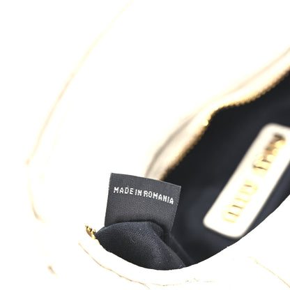 Miu Miu Nappa Matelasse Mini Wander Hobo White 7 of 11