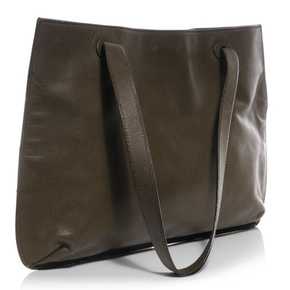 Chanel Caviar Shoulder Bag Dark Green 3 of 7