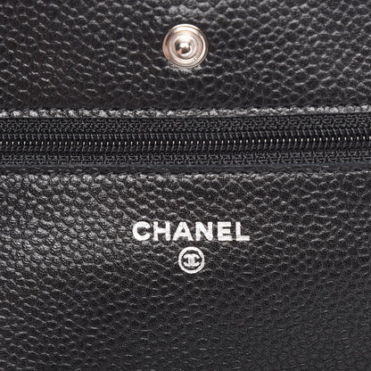 Chanel Caviar Quilted Wallet On Chain WOC Black 6 of 9