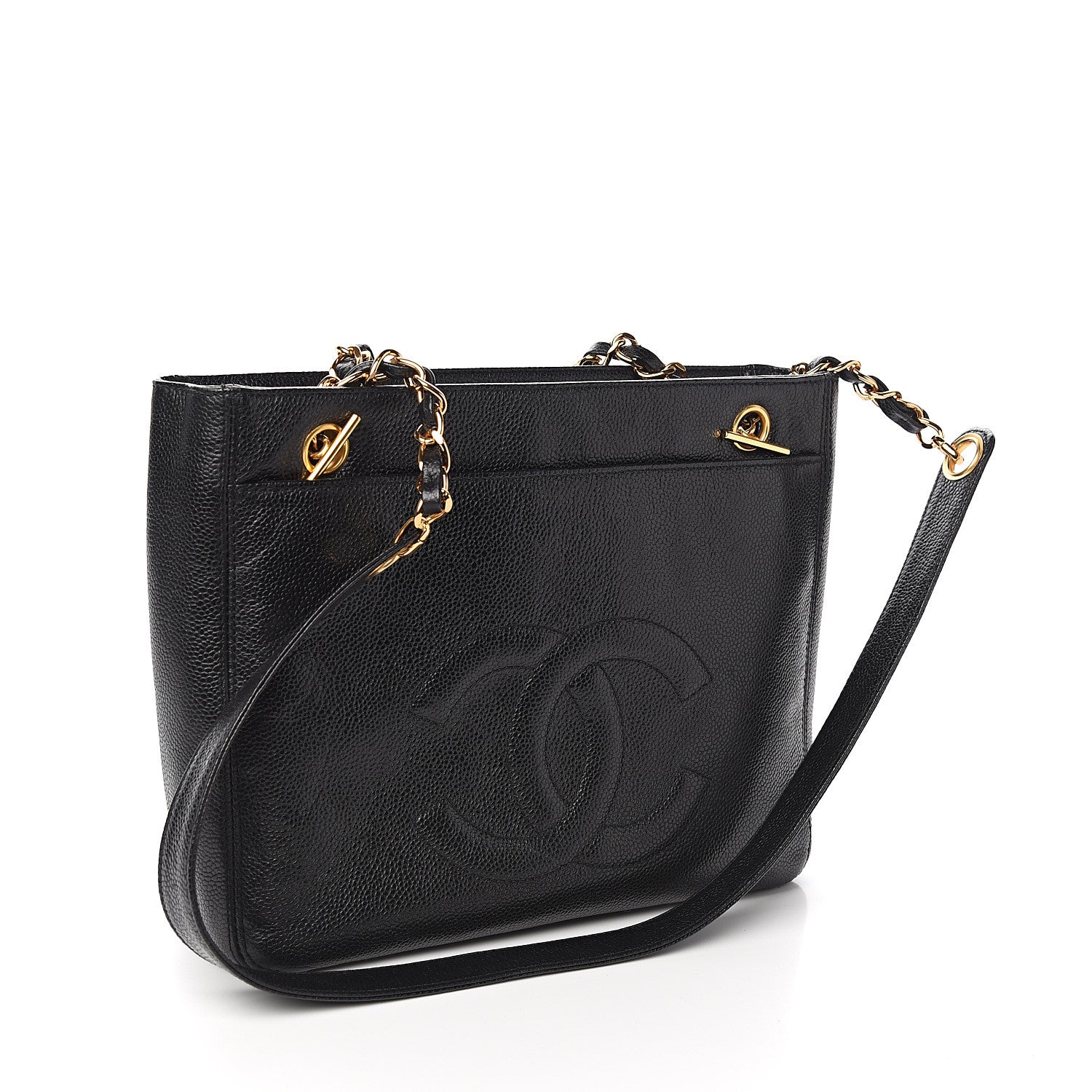Chanel Caviar Flap Shoulder Bag Black 2 of 9