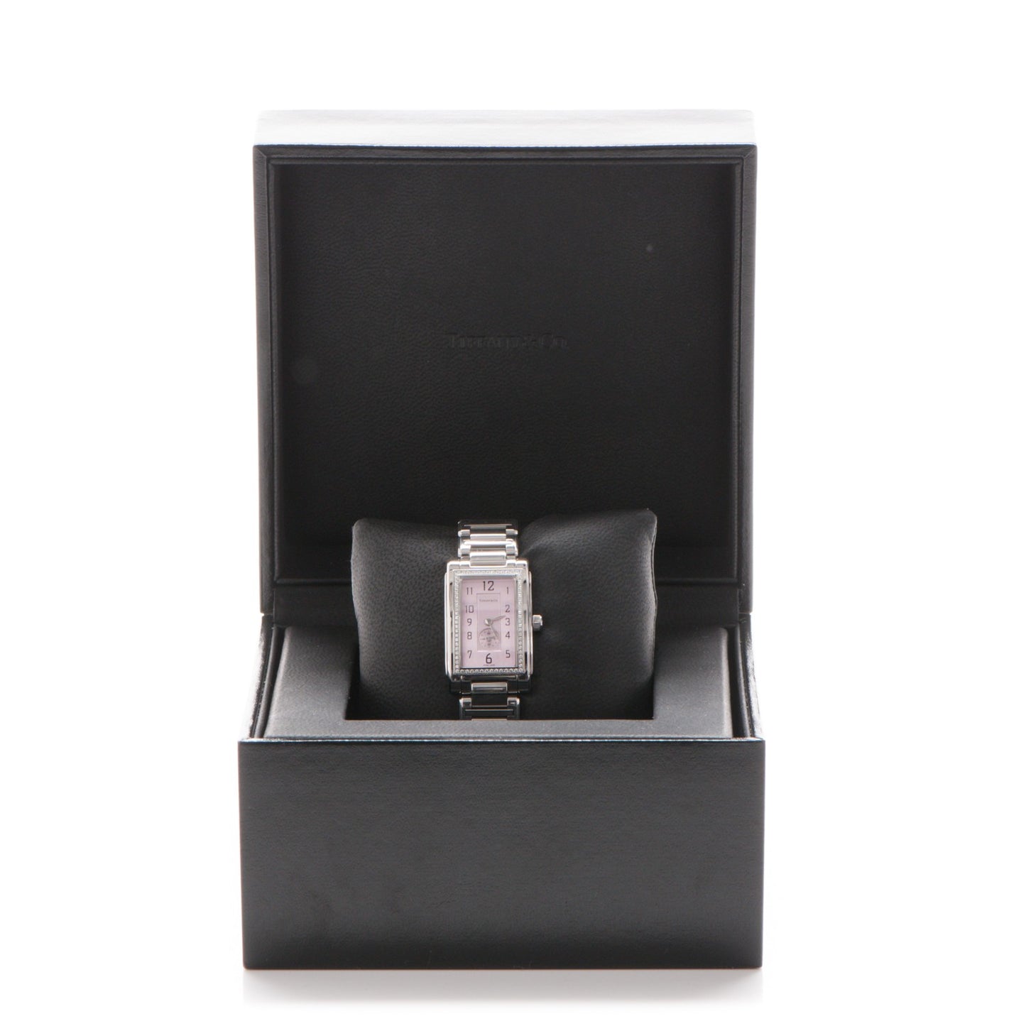 Stainless Steel Diamond Bezel 22mm Grand Resonator Quartz Watch Pink