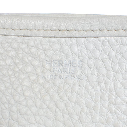 Hermes Taurillon Clemence Evelyne PM Blanc 6 of 7