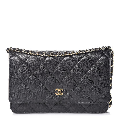 Chanel Caviar Quilted Wallet On Chain WOC Black 1 of 12